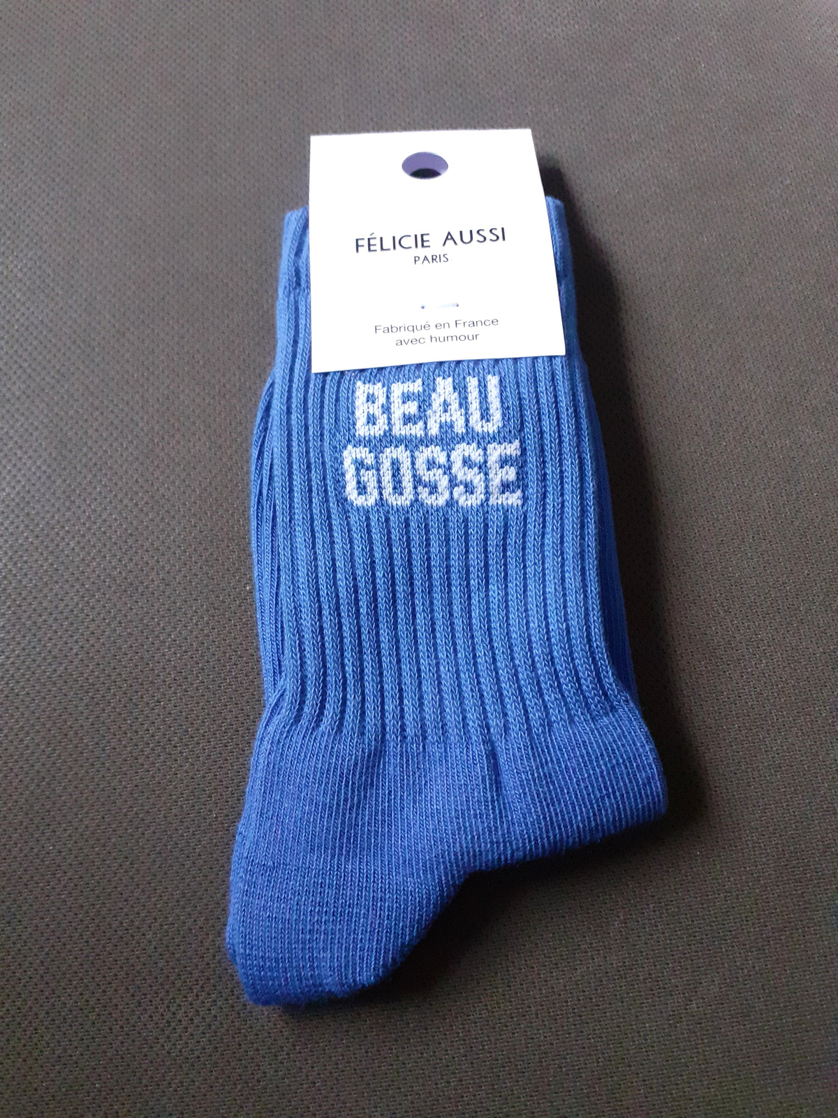 Félicie Aussi - Chaussettes Enfant - Beau Gosse - bleu (3 tailles)