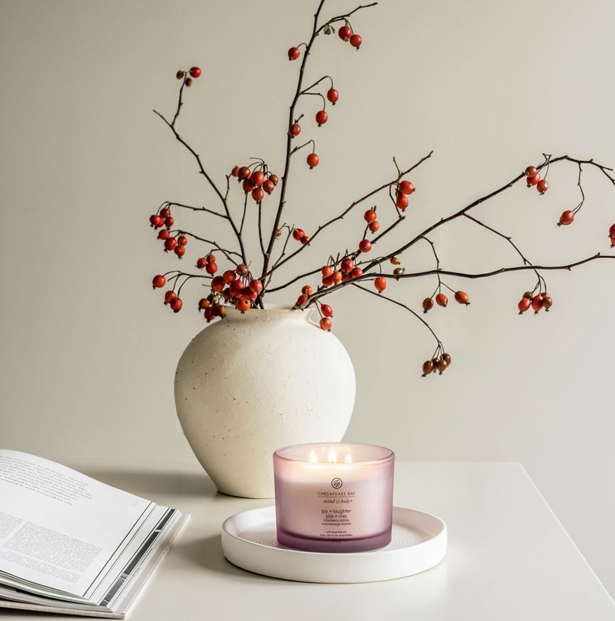 Chesapeake Bay Candle - 3 mèches 312gr - Cranberry Dahlia (Joie & Rires)
