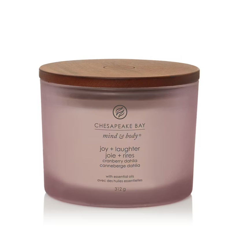 Chesapeake Bay Candle - 3 mèches 312gr - Cranberry Dahlia (Joie & Rires)