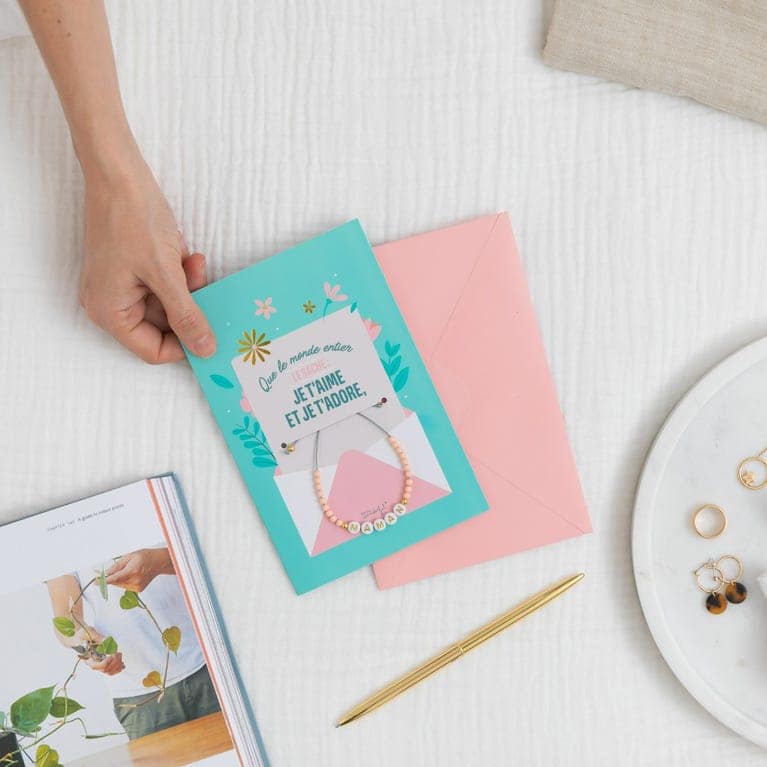 Mr Wonderful - Carte avec bracelet - Je t'adore Maman