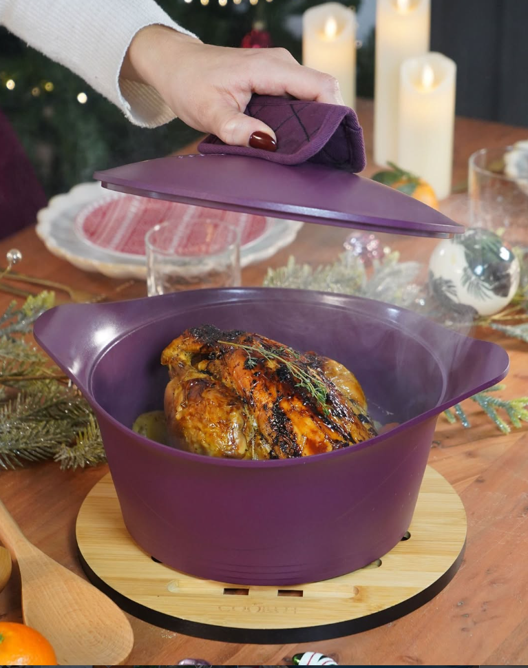 Cookut - L'Incroyable COCOTTE 24cm - Prune (poignée & maniques au choix incluses)