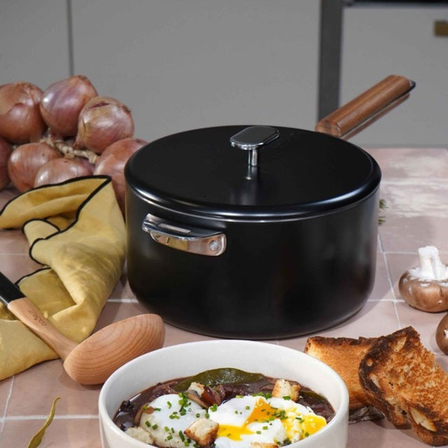 Cookut Merveilleuse casserole poêlon inox 16cm noir graphite
