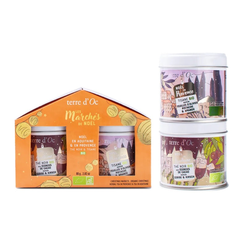 Terre d'Oc - Coffret Duo Thé & Tisane - Noël en Aquitaine & en Provence