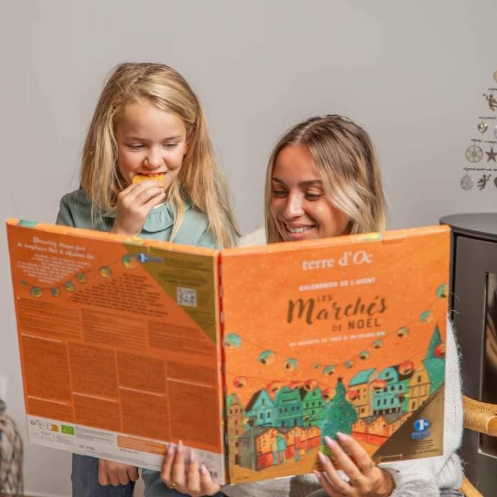 Terre d'Oc - Calendrier de l'Avent de thés & infusions BIO - 24 sachets (DDM fin 11/2026)