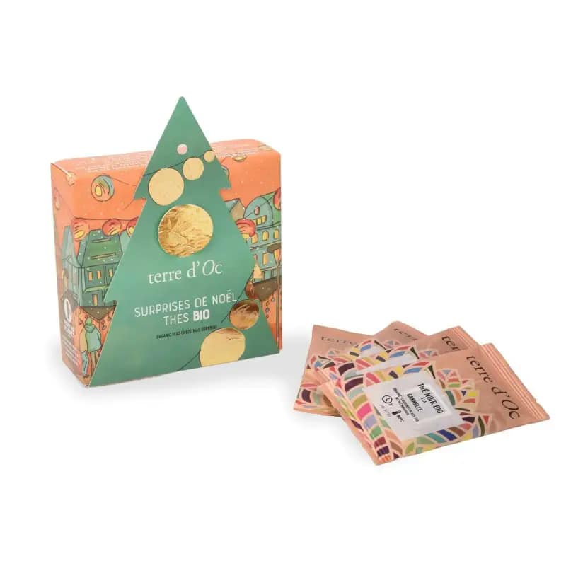 Terre d'Oc - Cadeau de table thés & infusions BIO - Sapin 8 sachets
