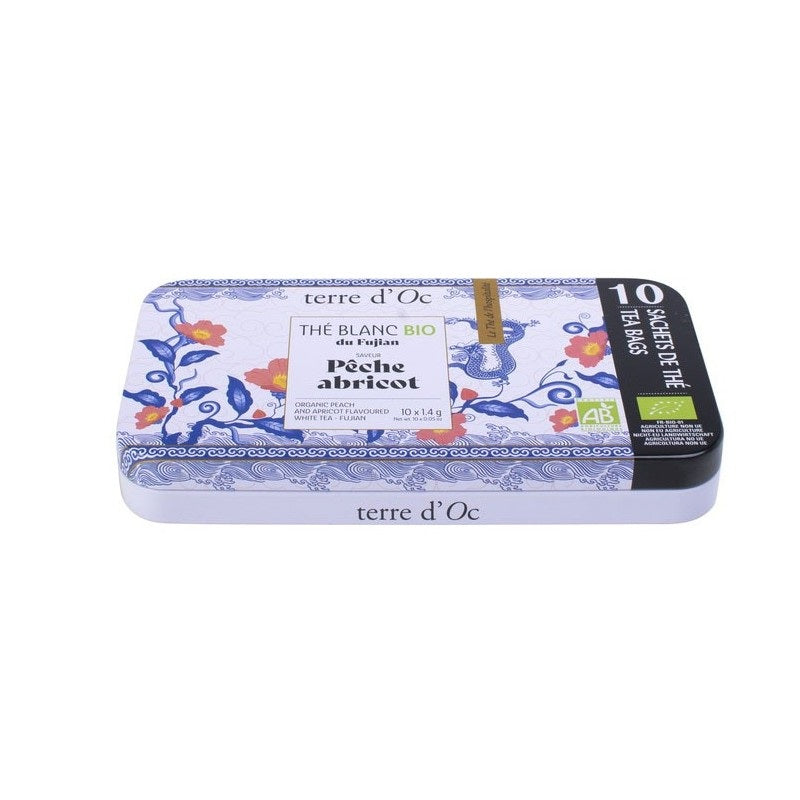 Terre d'Oc thé blanc bio pêche & abricot boîte nomade