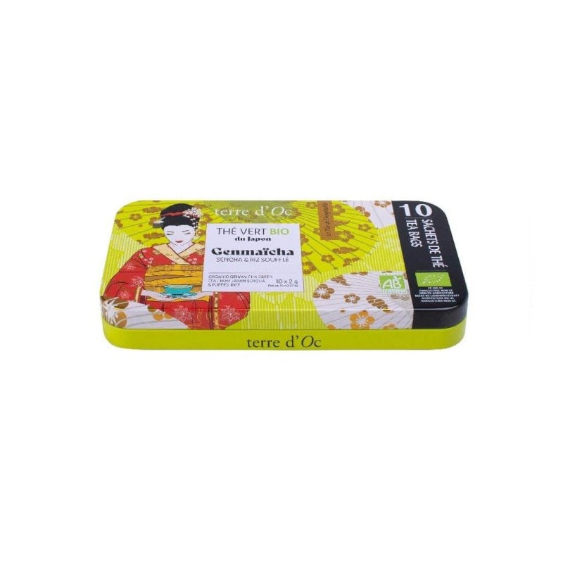Terre d'Oc - Boîte nomade 10 sachets - Thé vert BIO du Japon Genmaïcha