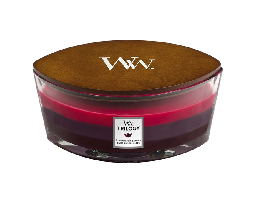Woodwick Ellipse Trilogy - Sun-Ripened Berries (Baies Ensoleillées) 453gr