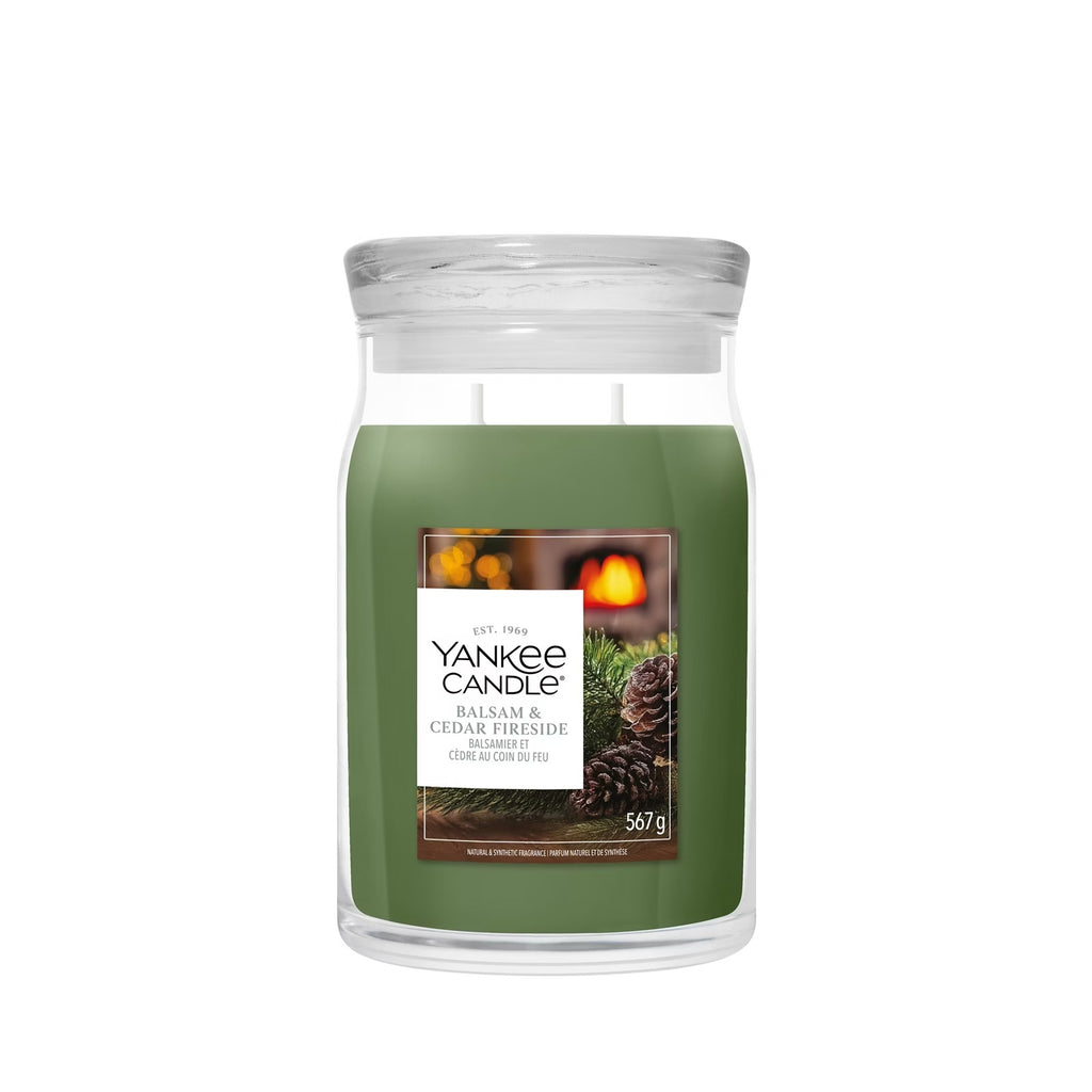 Yankee Candle Balsam & Cedar Fireside 567gr - Large Signature à 2 mèches