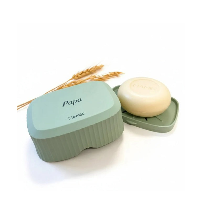 Mamik - Boîte à savons - Papa - Vert Tilleul