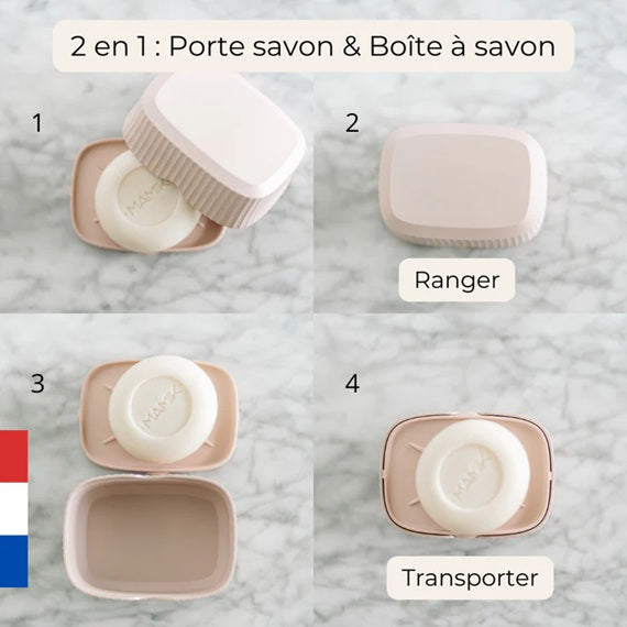 Mamik - Boîte à savons - Maman Chérie - Rose Poudré