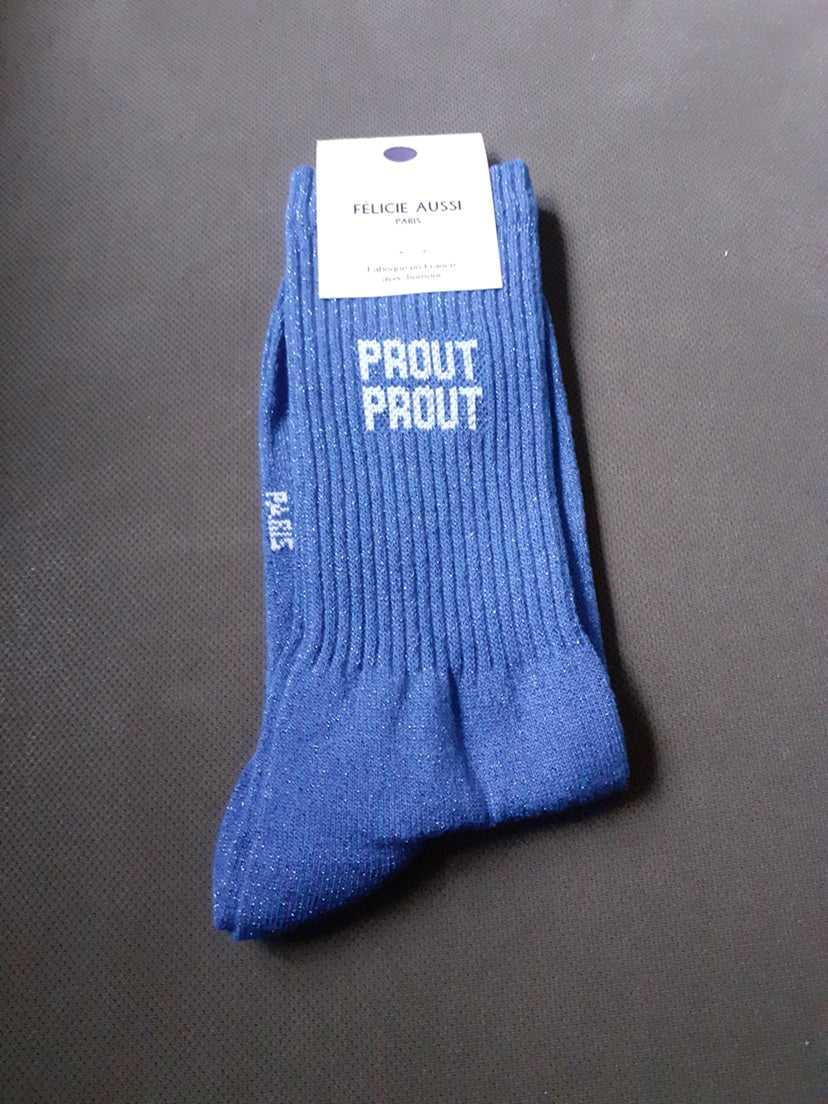 Félicie Aussi - Chaussettes à paillettes - PROUT PROUT - bleu 36/40