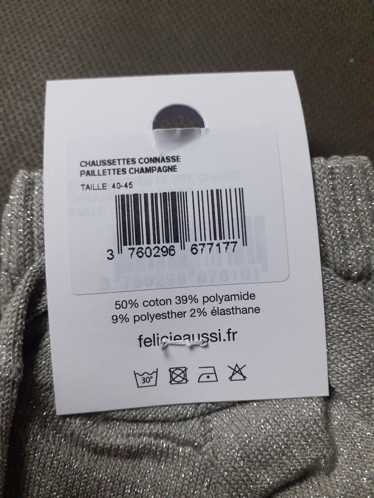 Félicie Aussi chaussettes à paillettes connasse 40/45 composition