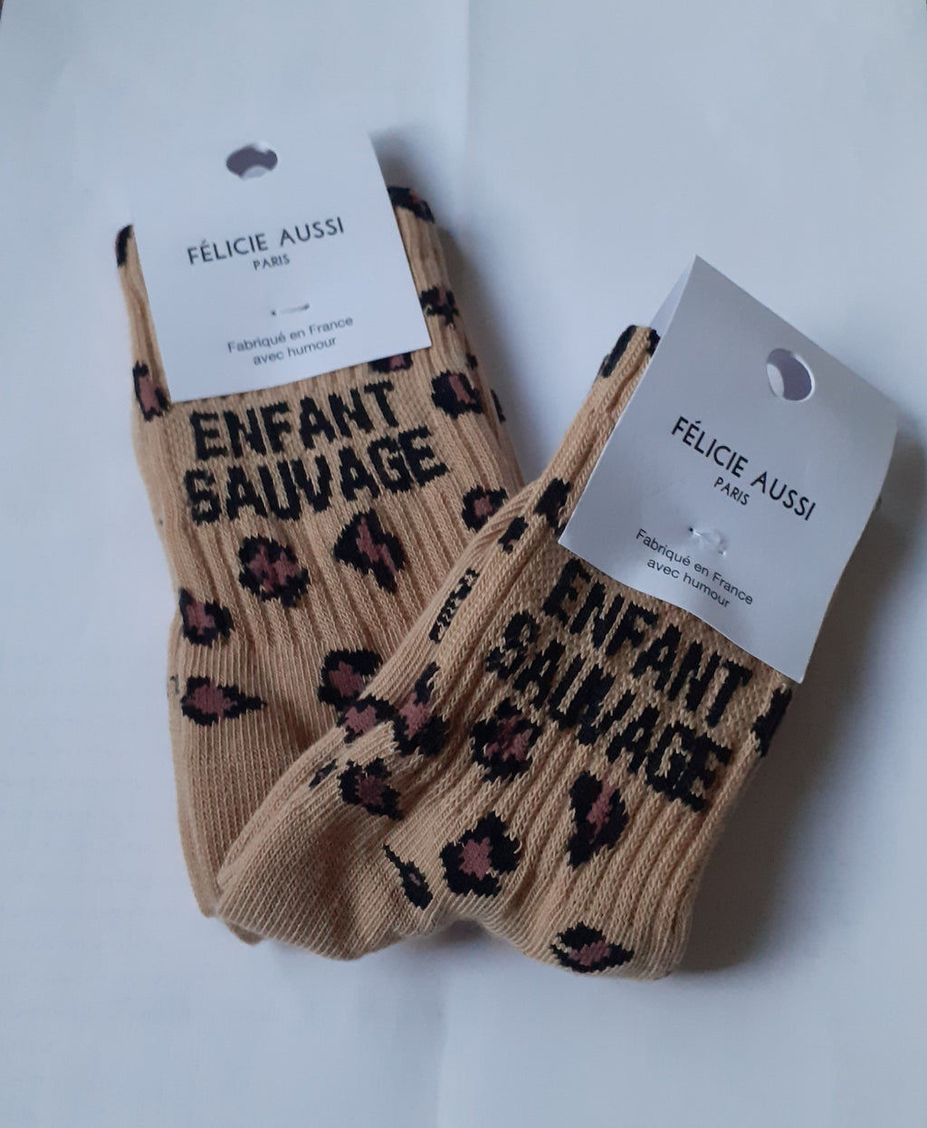 Félicie Aussi chaussettes Enfant Sauvage léopard 24/26 & 27/30