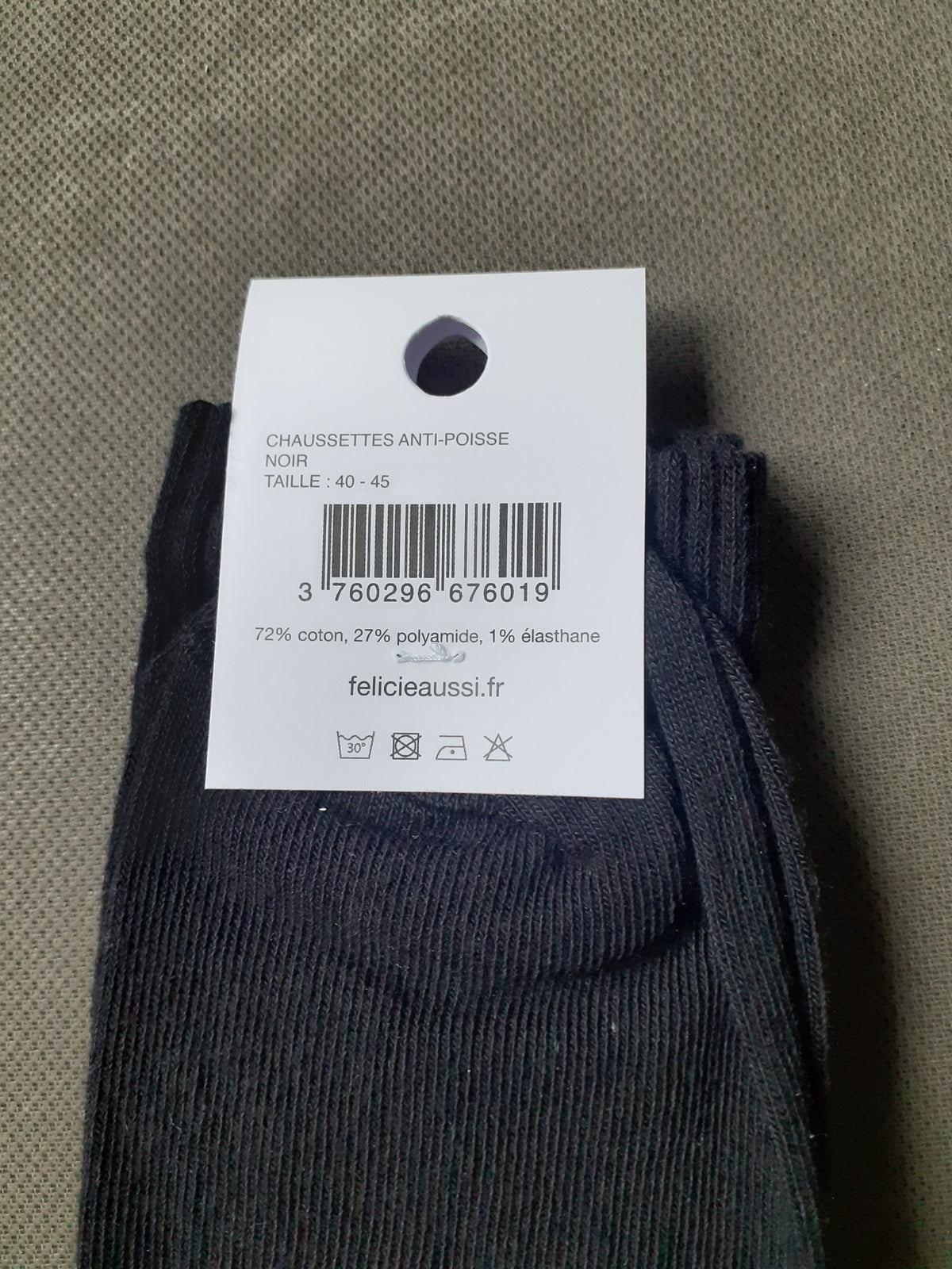 Félicie Aussi - Chaussettes - ANTI-POISSE - noir 40/45