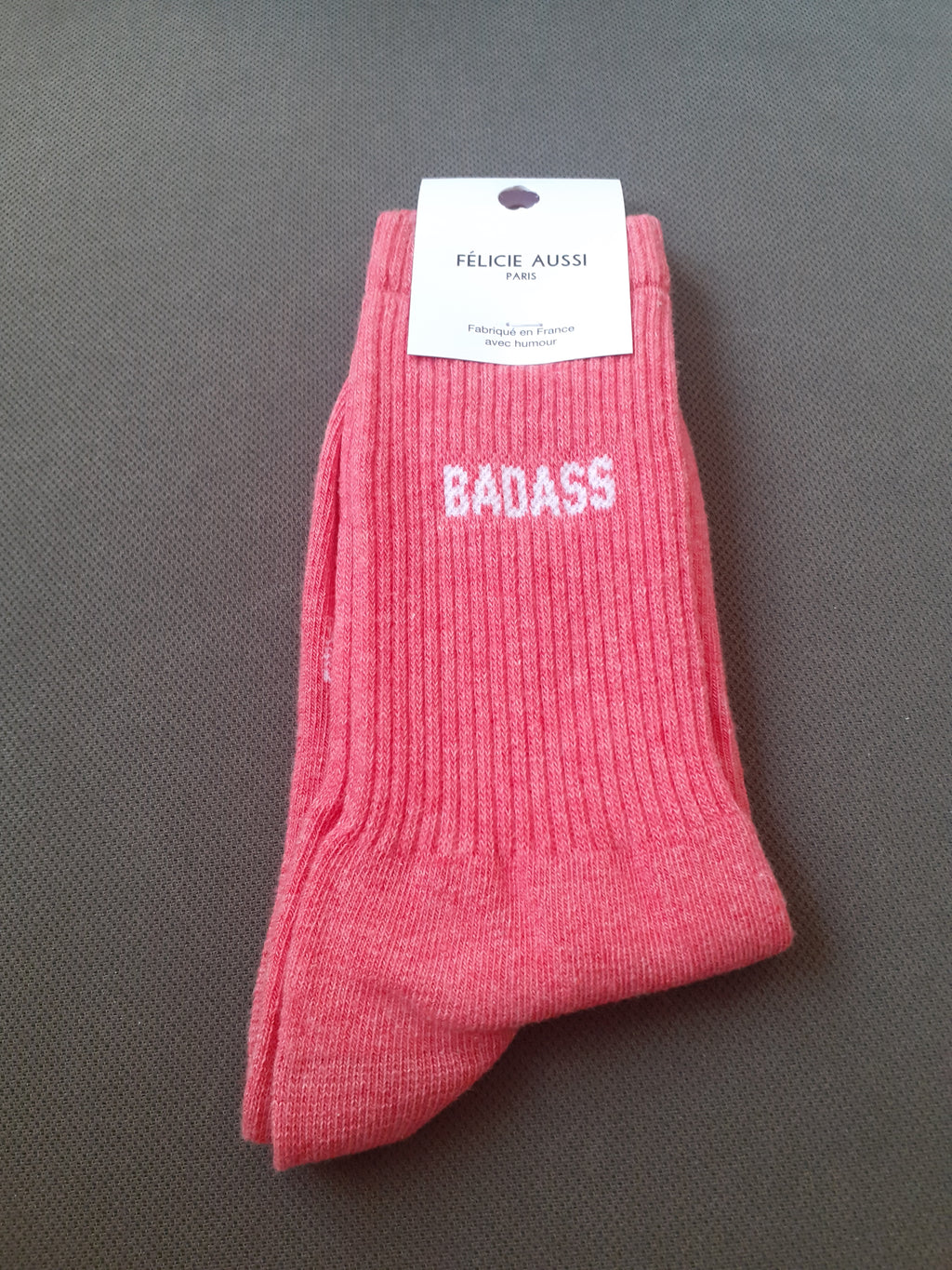 Félicie Aussi - Chaussettes - BADASS - framboise chiné 36/40