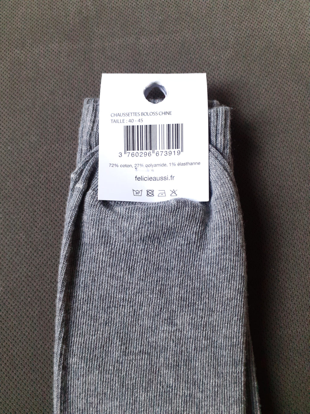 Félicie Aussi - Chaussettes - BOLOSS - gris chiné 40/45