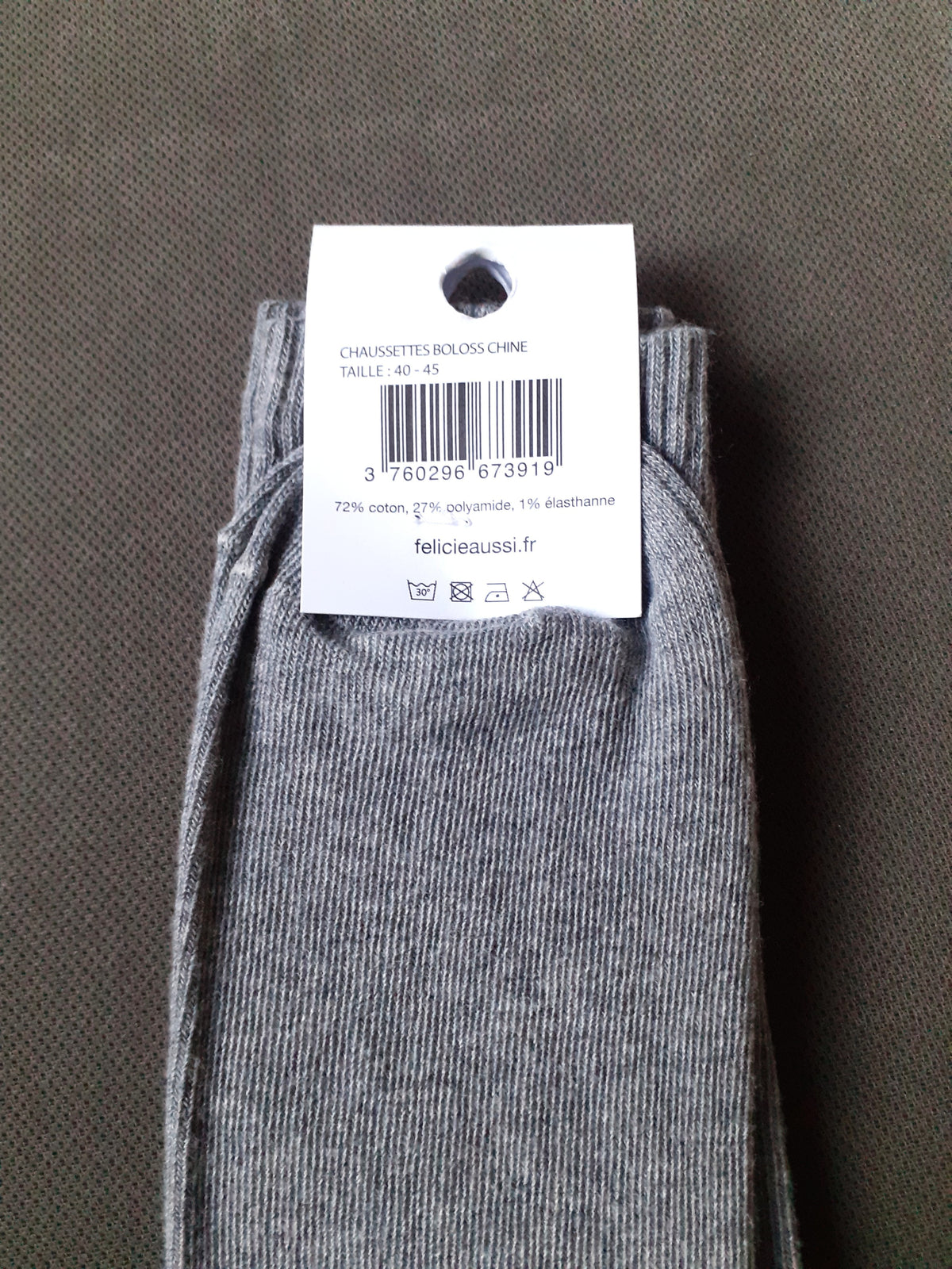 Félicie Aussi - Chaussettes - BOLOSS - gris chiné 40/45