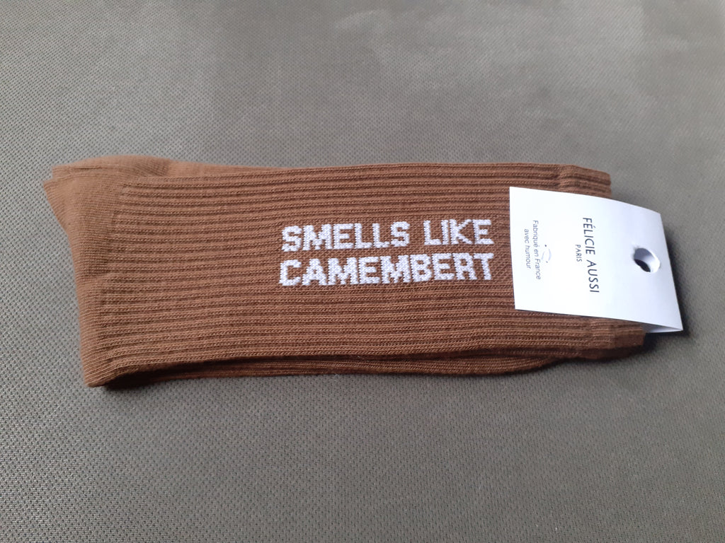 Félicie Aussi - Chaussettes - Smells Like CAMEMBERT - marron 40/45