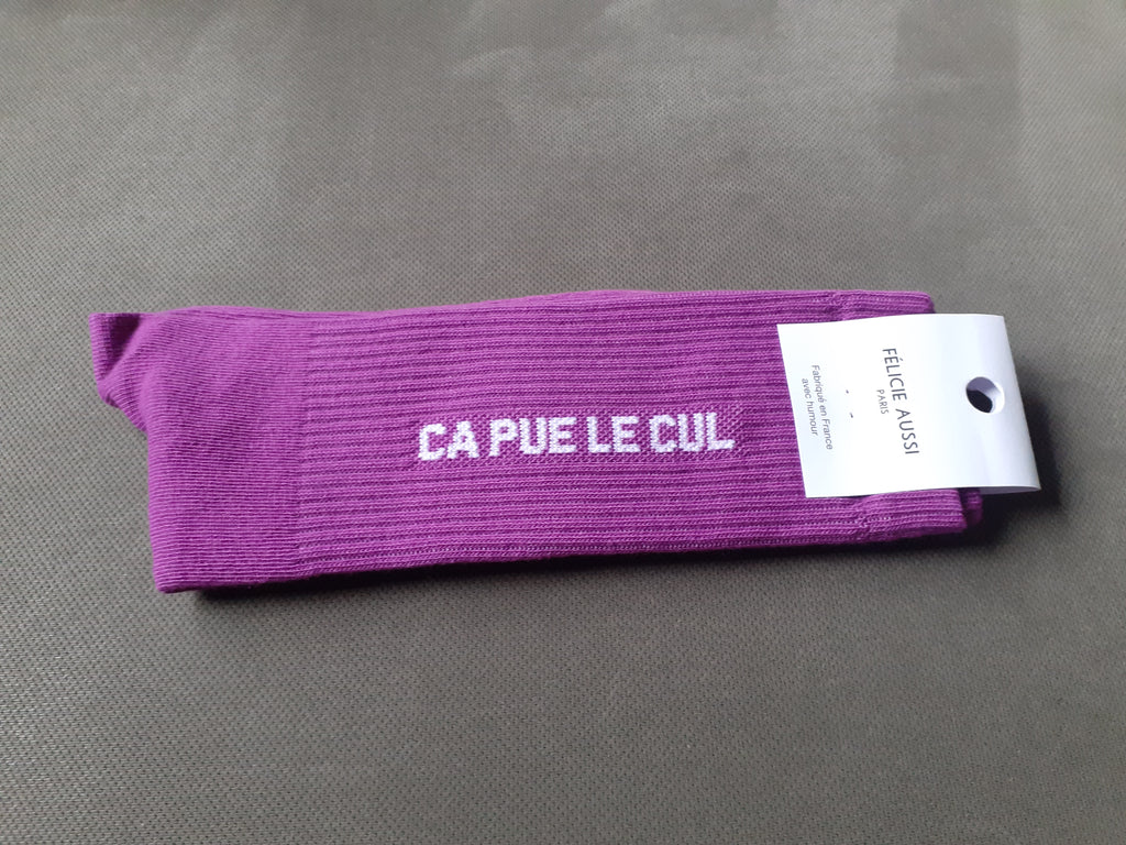 Félicie Aussi - Chaussettes - Ça Pue Le Cul - orchidée 40/45