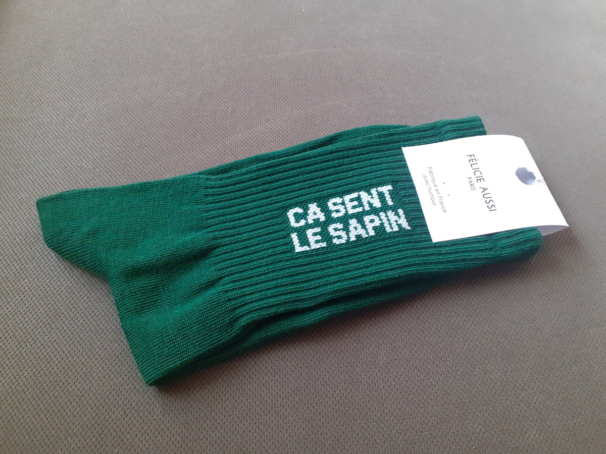 Félicie Aussi - Chaussettes - Ça sent le SAPIN - vert foncé 36/40