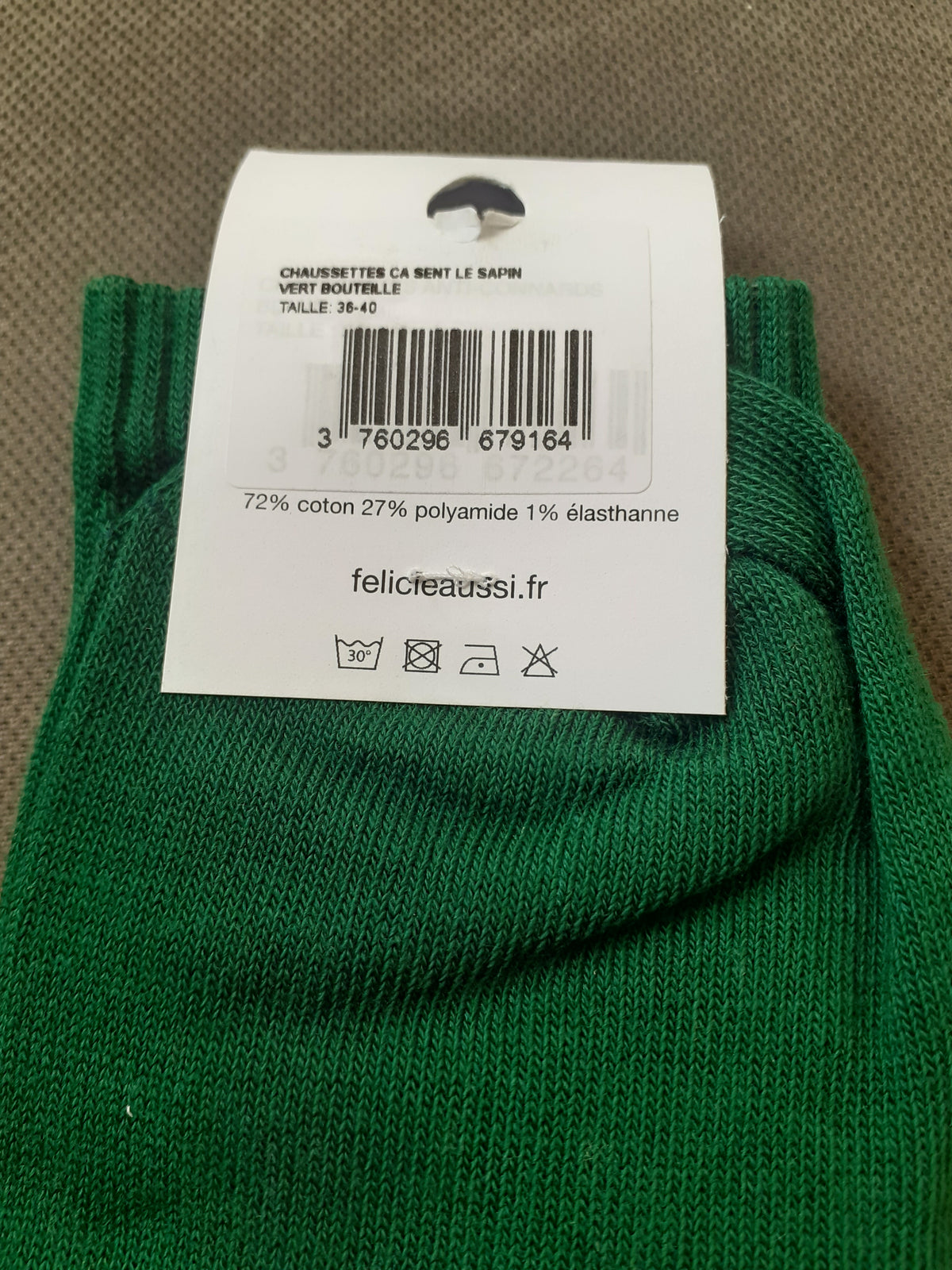 Félicie Aussi - Chaussettes - Ça sent le SAPIN - vert foncé 36/40