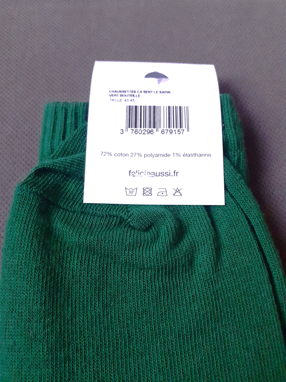 Félicie Aussi - Chaussettes - Ça sent le Sapin - vert foncé 40/45
