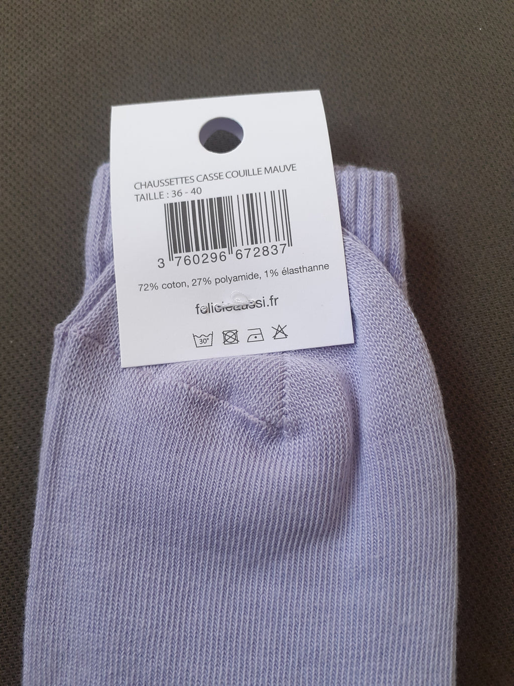 Félicie Aussi - Chaussettes - CASSE COUILLE - mauve 36/40