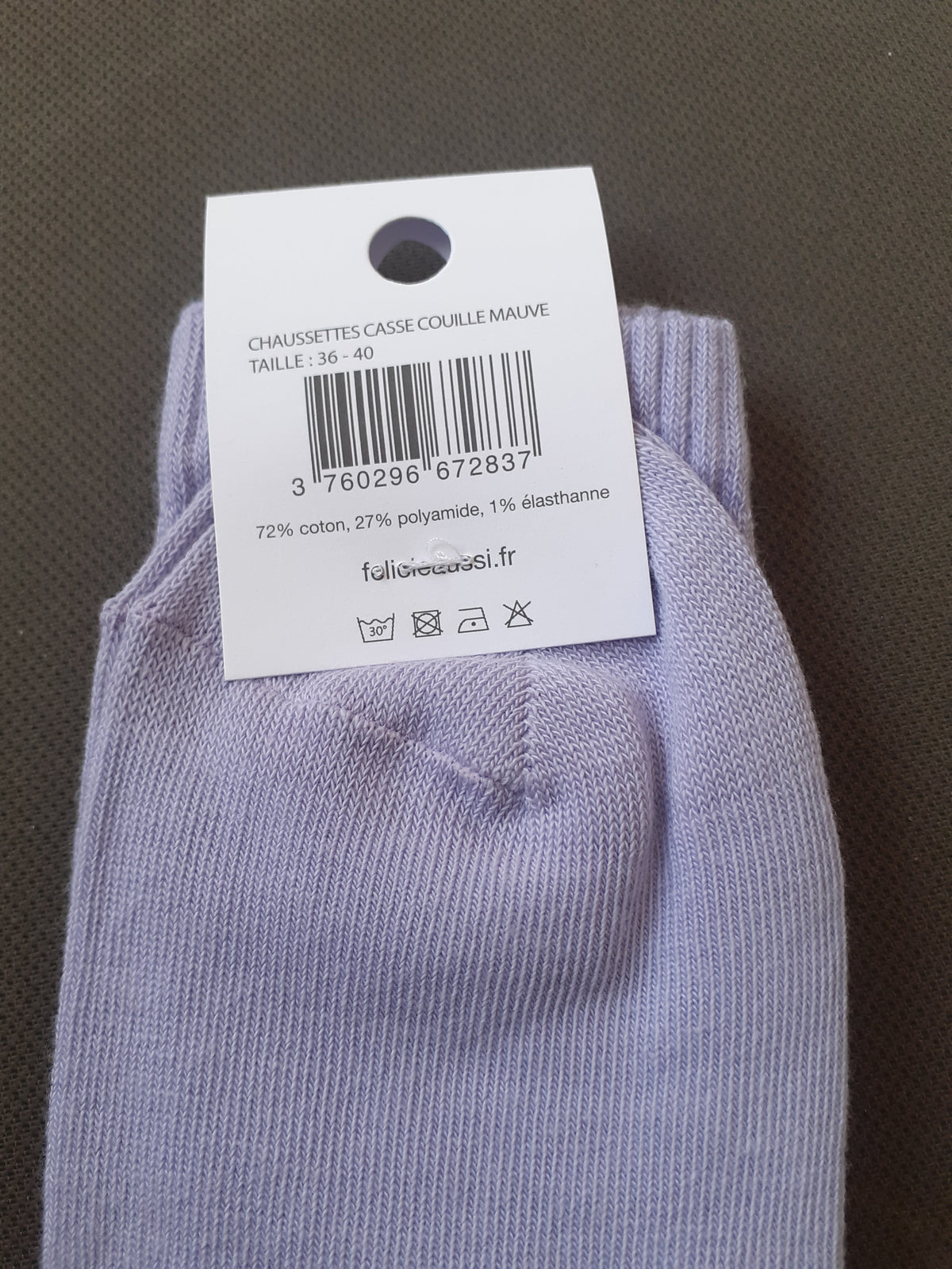 Félicie Aussi - Chaussettes - CASSE COUILLE - mauve 36/40