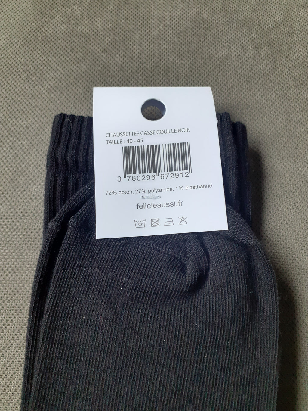 Félicie Aussi - Chaussettes - CASSE COUILLE - noire 40/45