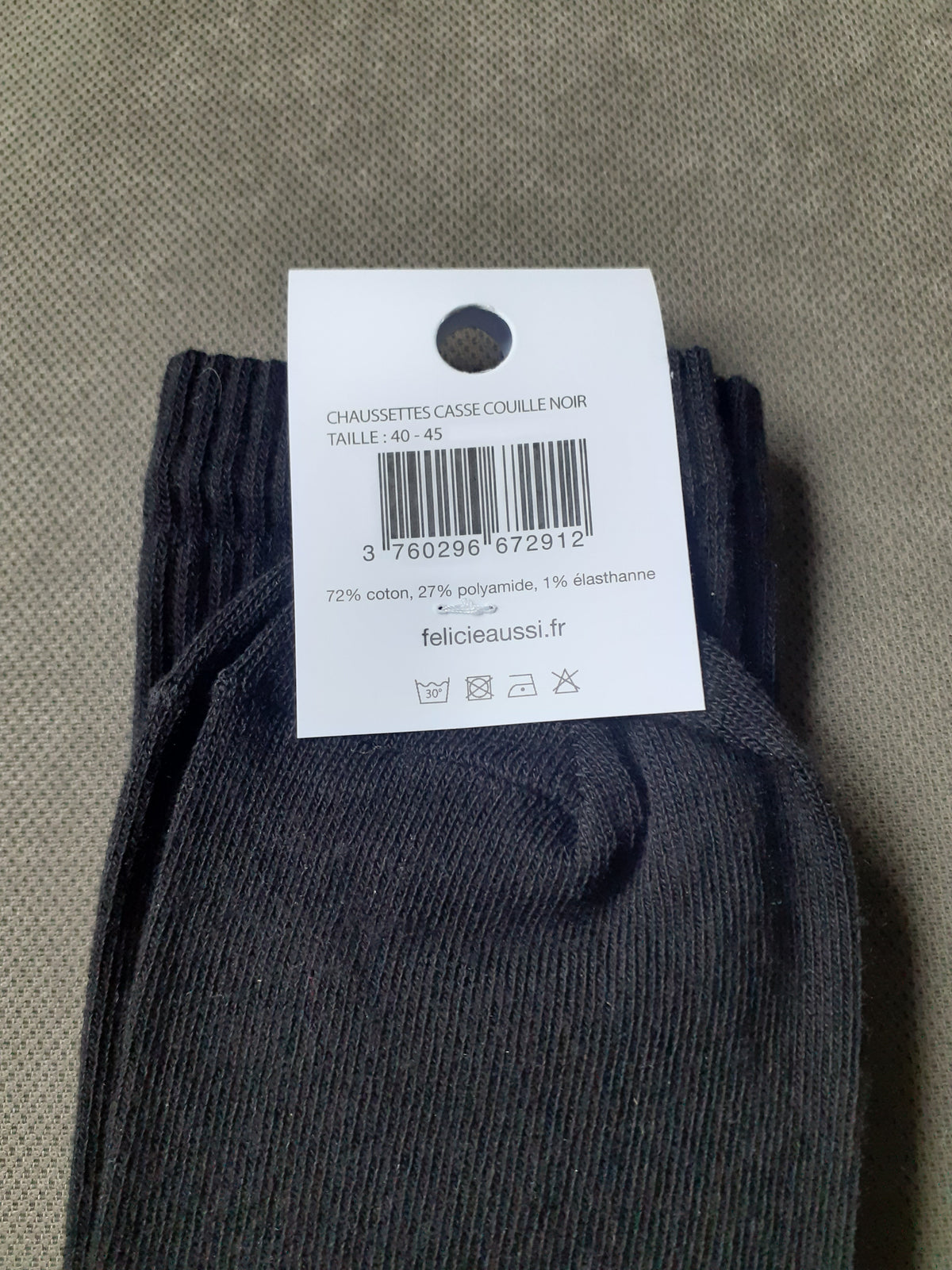 Félicie Aussi - Chaussettes - CASSE COUILLE - noire 40/45