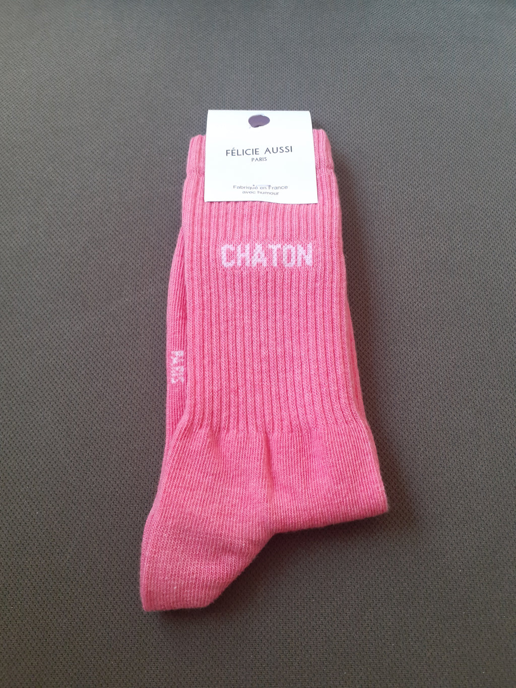 Félicie Aussi - Chaussettes - CHATON - fraise chiné 36/40