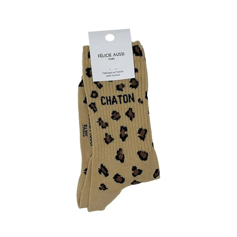 Félicie Aussi - Chaussettes - CHATON - léopard 40/45