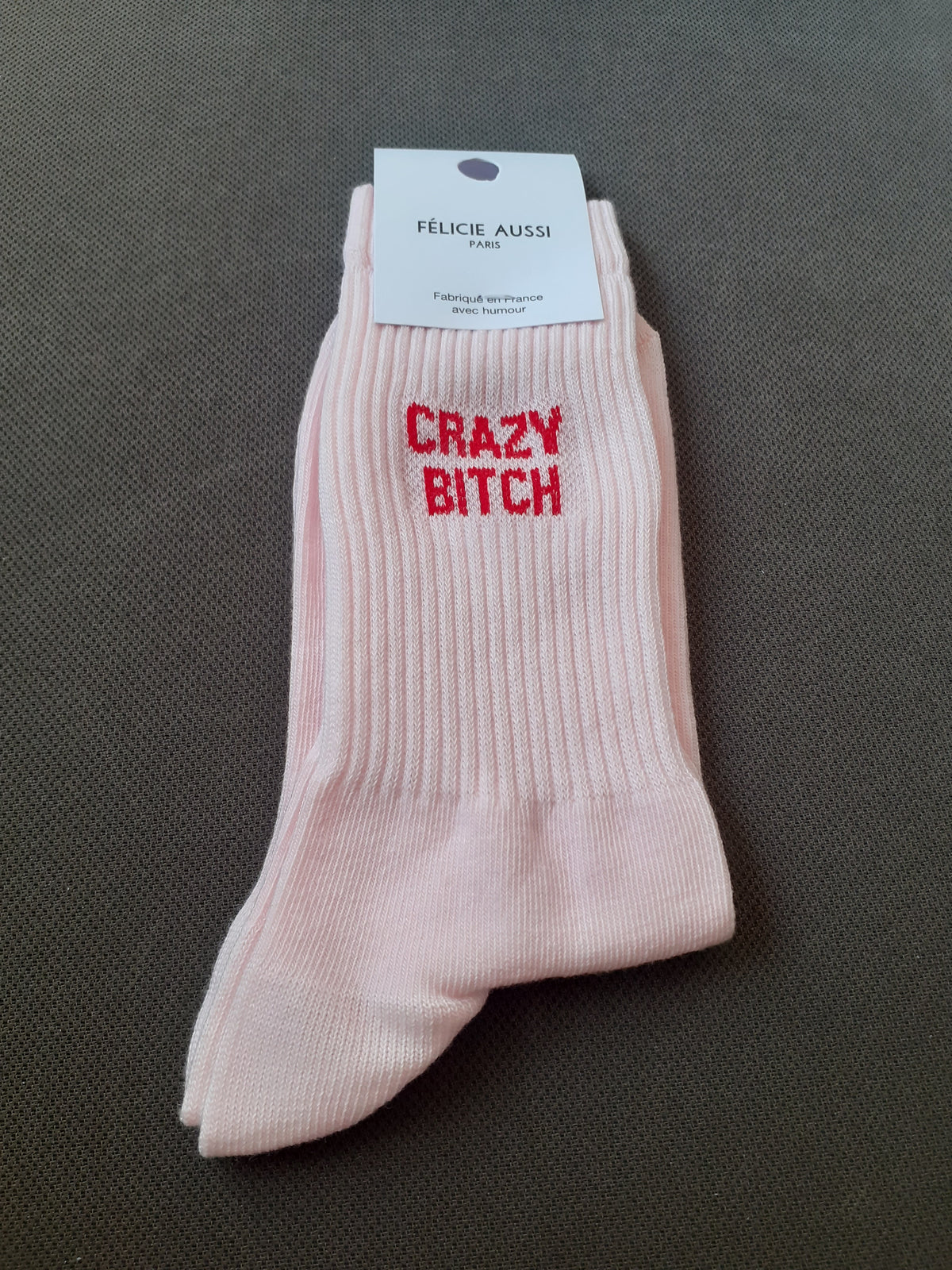 Félicie Aussi - Chaussettes - CRAZY BITCH - rose 36/40