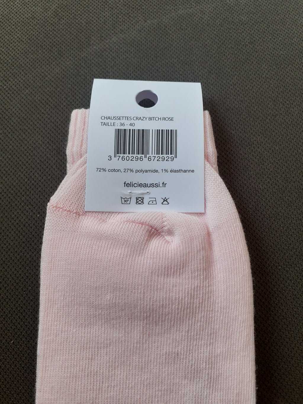 Félicie Aussi - Chaussettes - CRAZY BITCH - rose 36/40