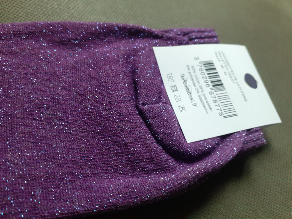Félicie Aussi chaussettes à paillettes Flemme 36/40 composition