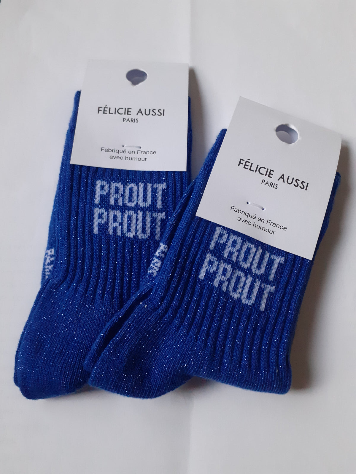 Félicie Aussi - Chaussettes Enfant à paillettes - PROUT PROUT - bleu (3 tailles)