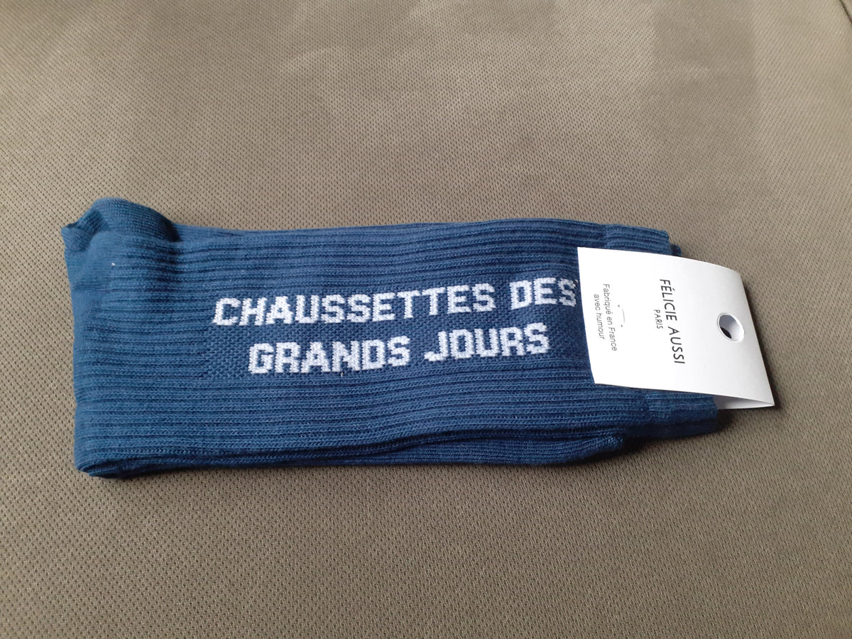 Félicie Aussi - Chaussettes - Des Grands Jours - bleu de Prusse 40/45