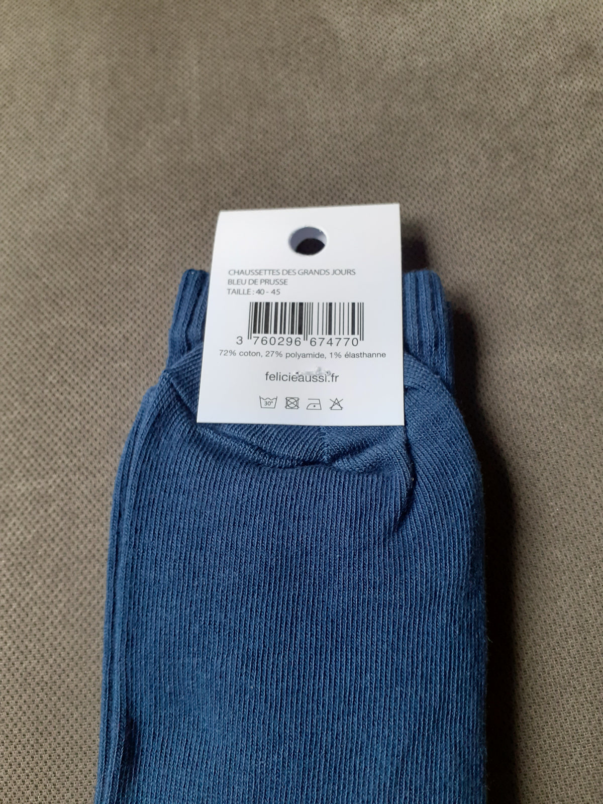 Félicie Aussi - Chaussettes - Des Grands Jours - bleu de Prusse 40/45