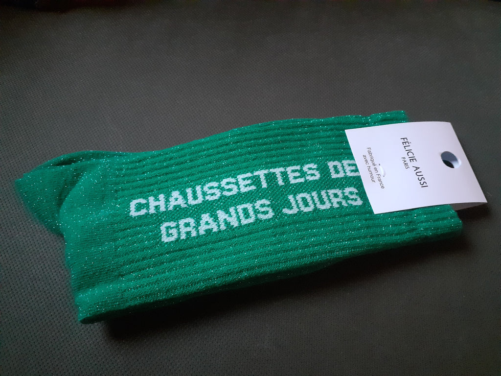 Félicie Aussi chaussettes à paillettes Des Grands Jours 