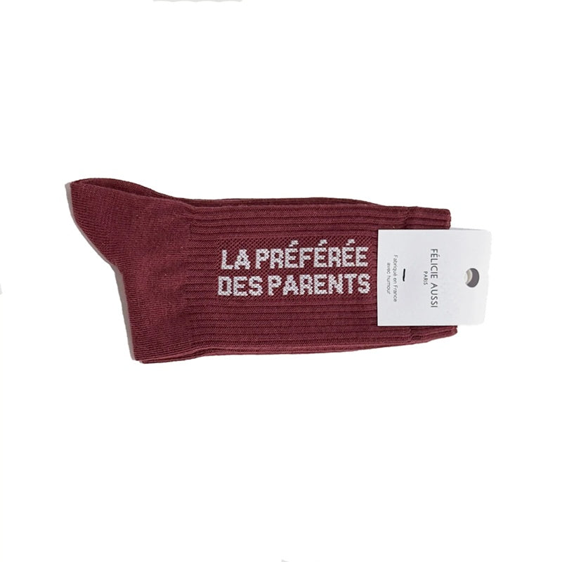 Félicie Aussi - Chaussettes - La Préférée des Parents - bordeaux 36/40
