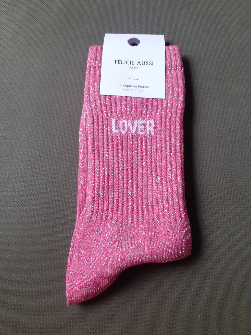 Félicie Aussi - Chaussettes à paillettes - LOVER - fuchsia 36/40