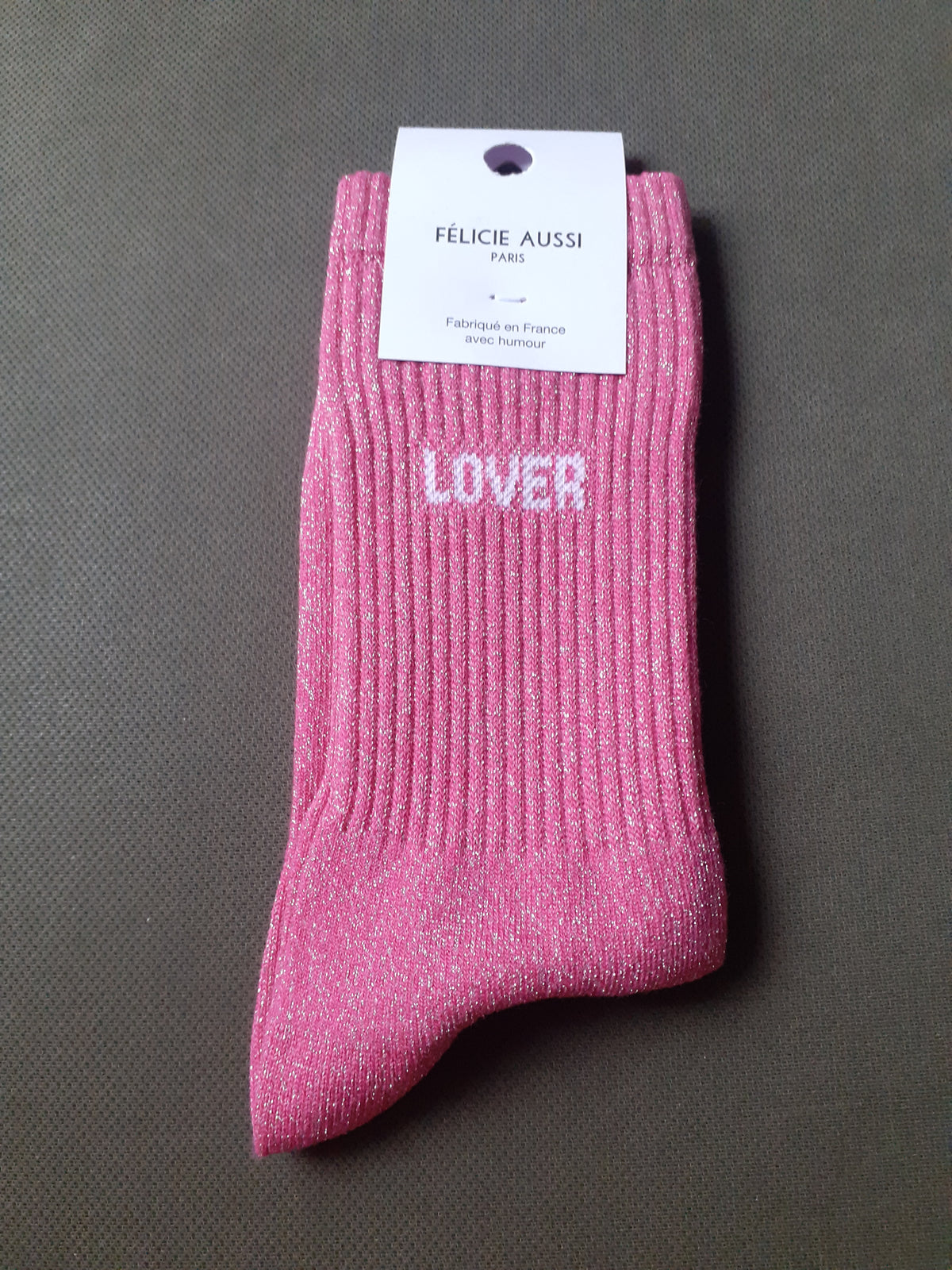 Félicie Aussi - Chaussettes à paillettes - LOVER - fuchsia 36/40