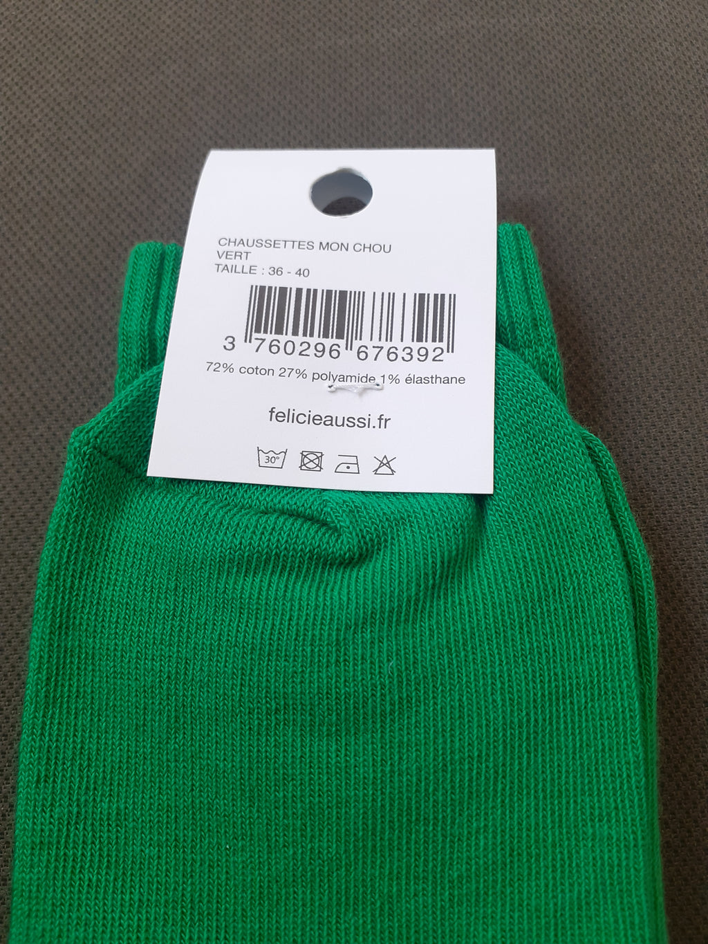 Félicie Aussi - Chaussettes - MON CHOU - vert 36/40