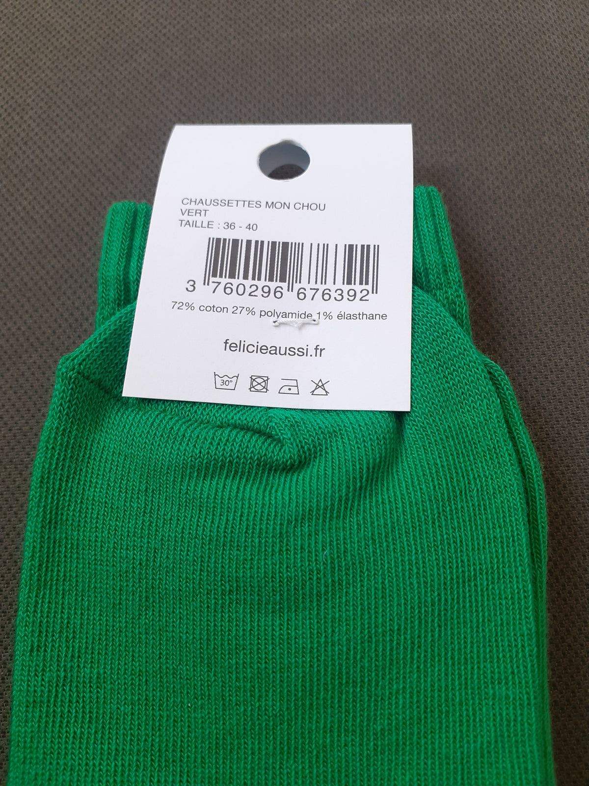 Félicie Aussi - Chaussettes - MON CHOU - vert 36/40