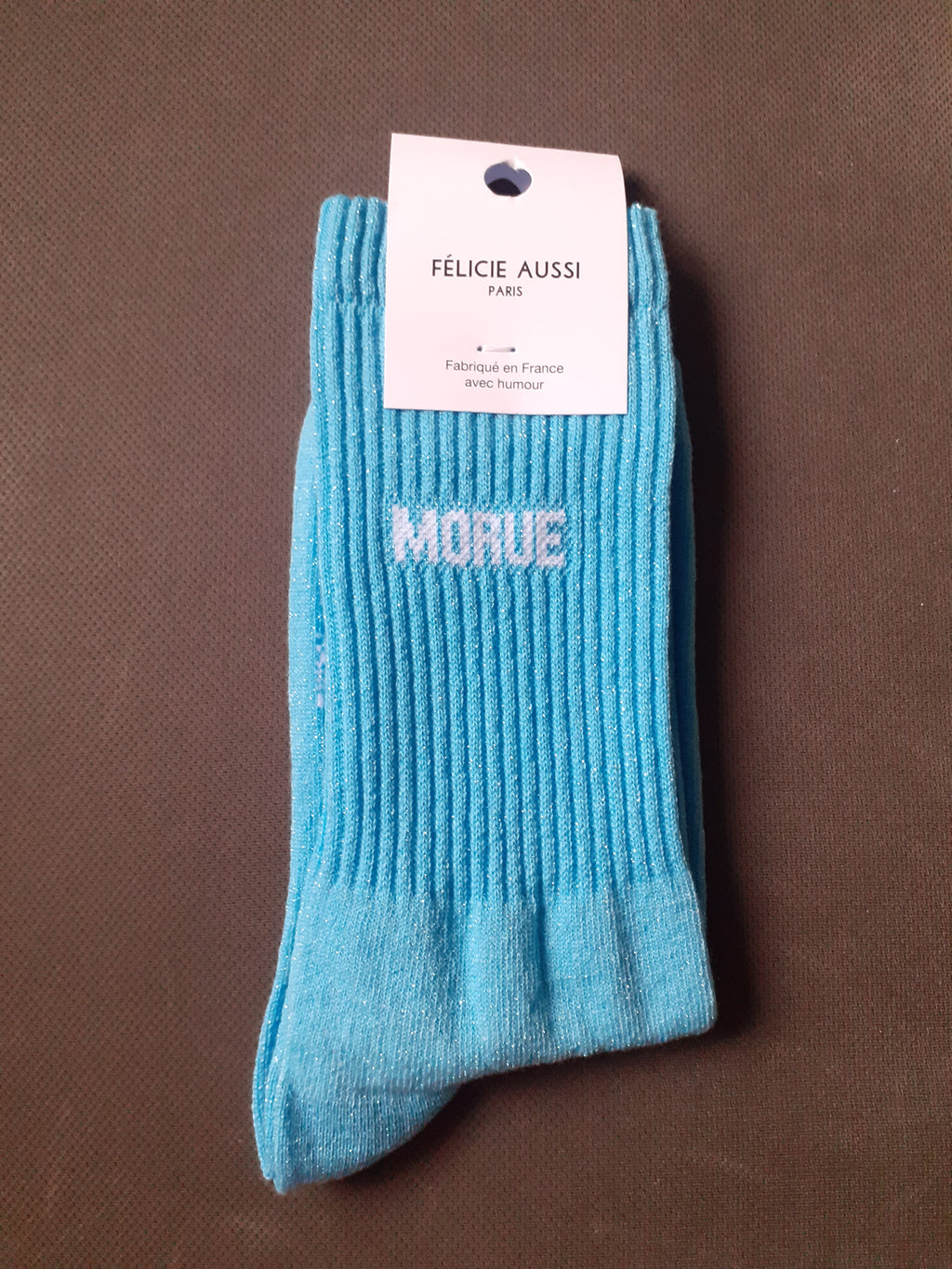 Félicie Aussi - Chaussettes à paillettes - MORUE - turquoise 36/40