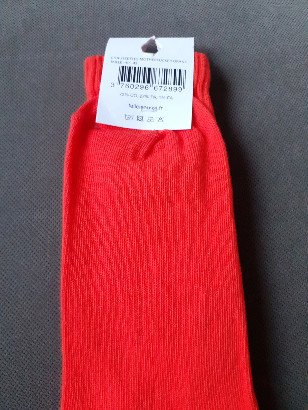 Félicie Aussi - Chaussettes - Mother Fucker - orange 40/45