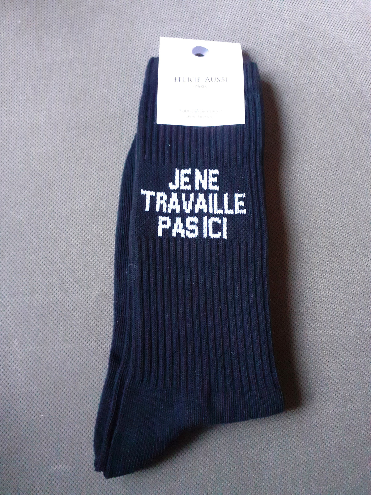 Félicie Aussi - Chaussettes - Je Ne Travaille Pas Ici - noire 40/45