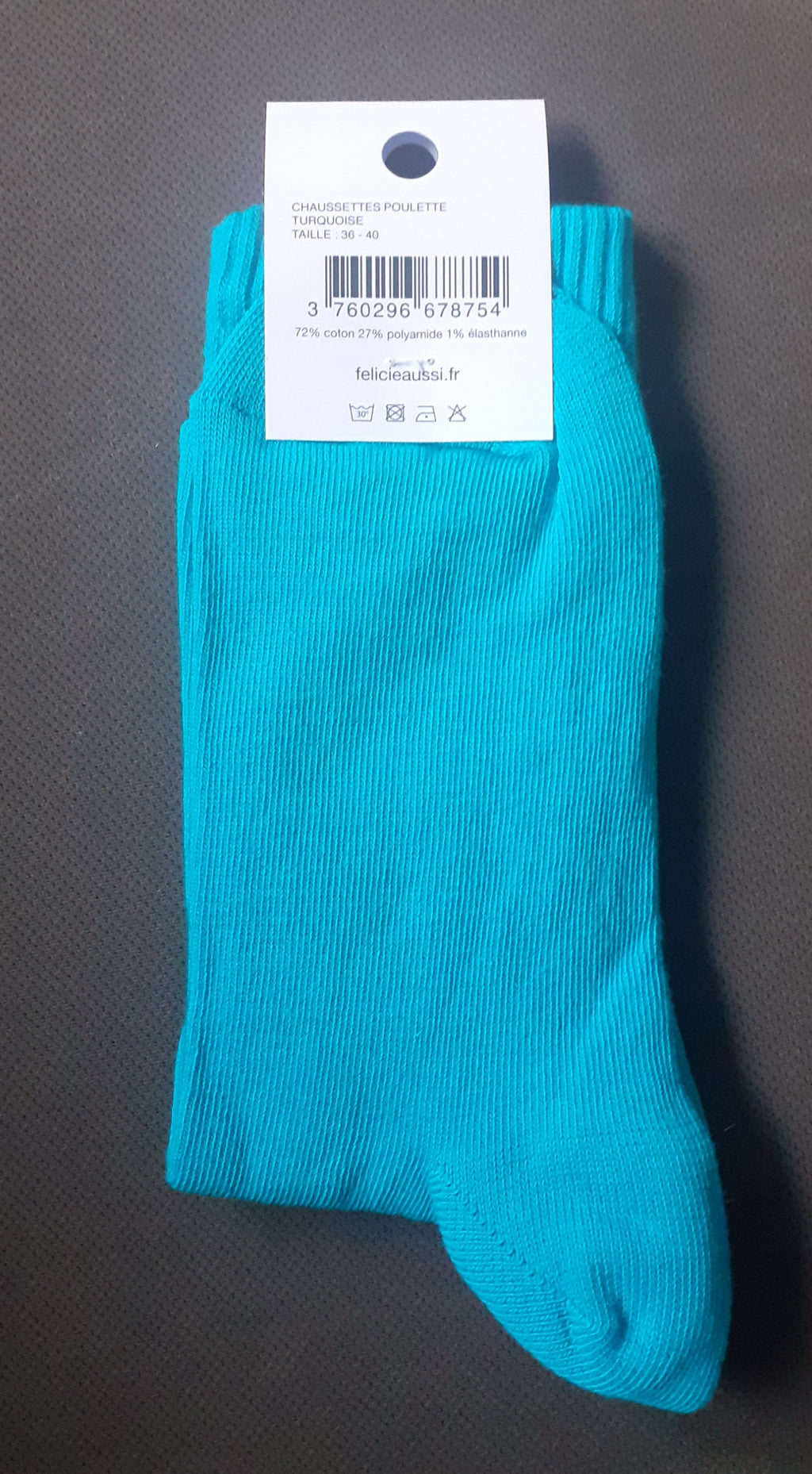 Félicie Aussi - Chaussettes - POULETTE - turquoise 36/40