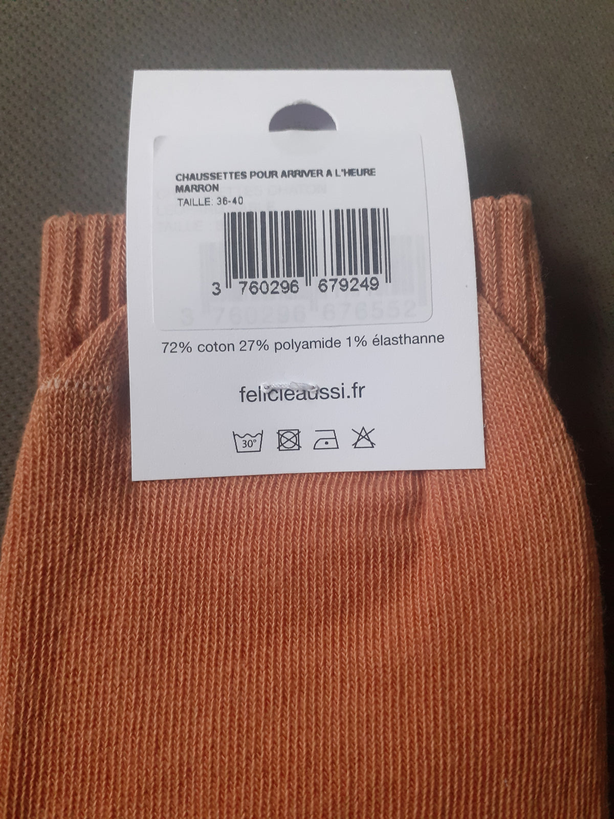 Félicie Aussi -Chaussettes - POUR ARRIVER A L'HEURE - caramel 36/40